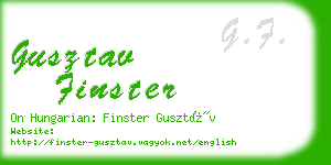 gusztav finster business card